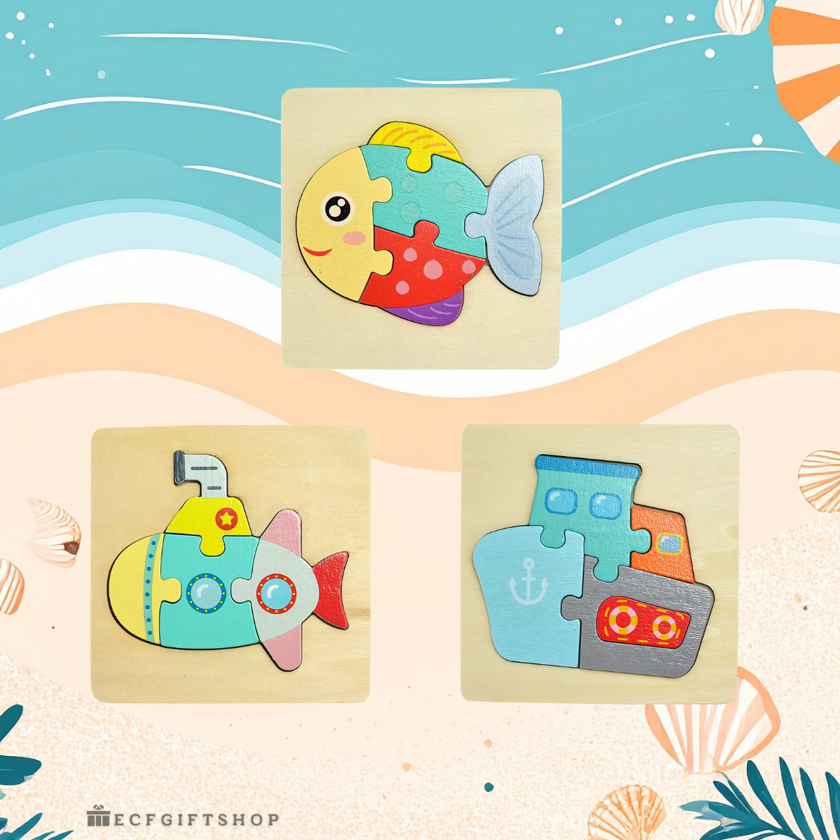 Smart Play Wooden Puzzle Set