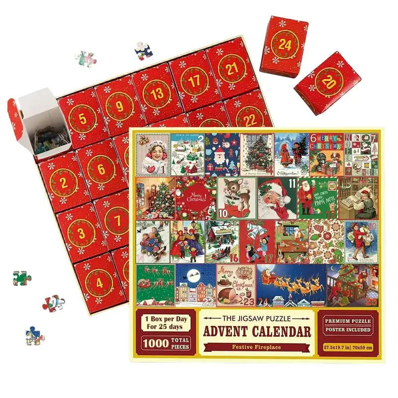 1000+ Piece Christmas Puzzle Countdown Calendar 📅