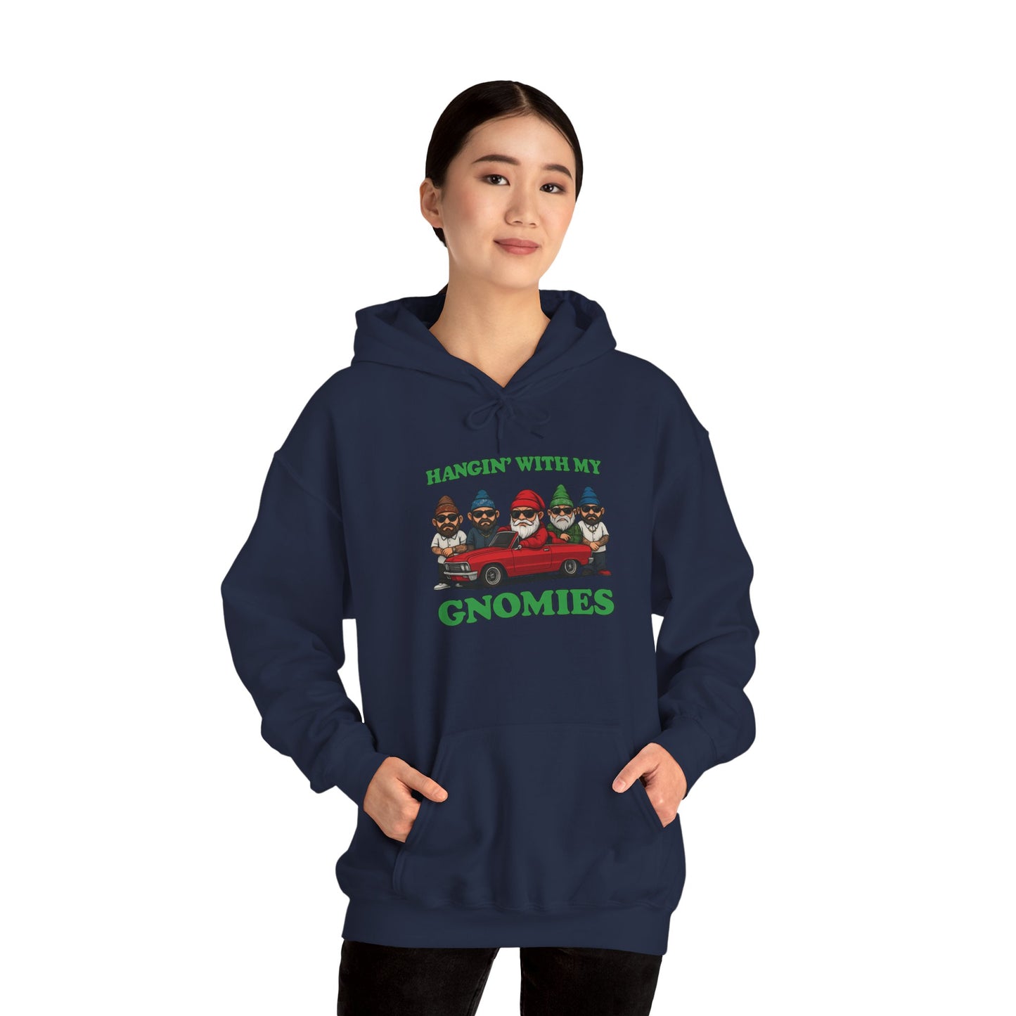 Hangin' With My Gnomies Hoodie — Funny Gnome Christmas Pullover