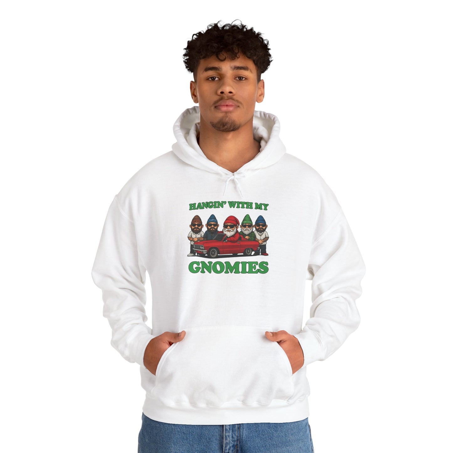 Hangin' With My Gnomies Hoodie — Funny Gnome Christmas Pullover