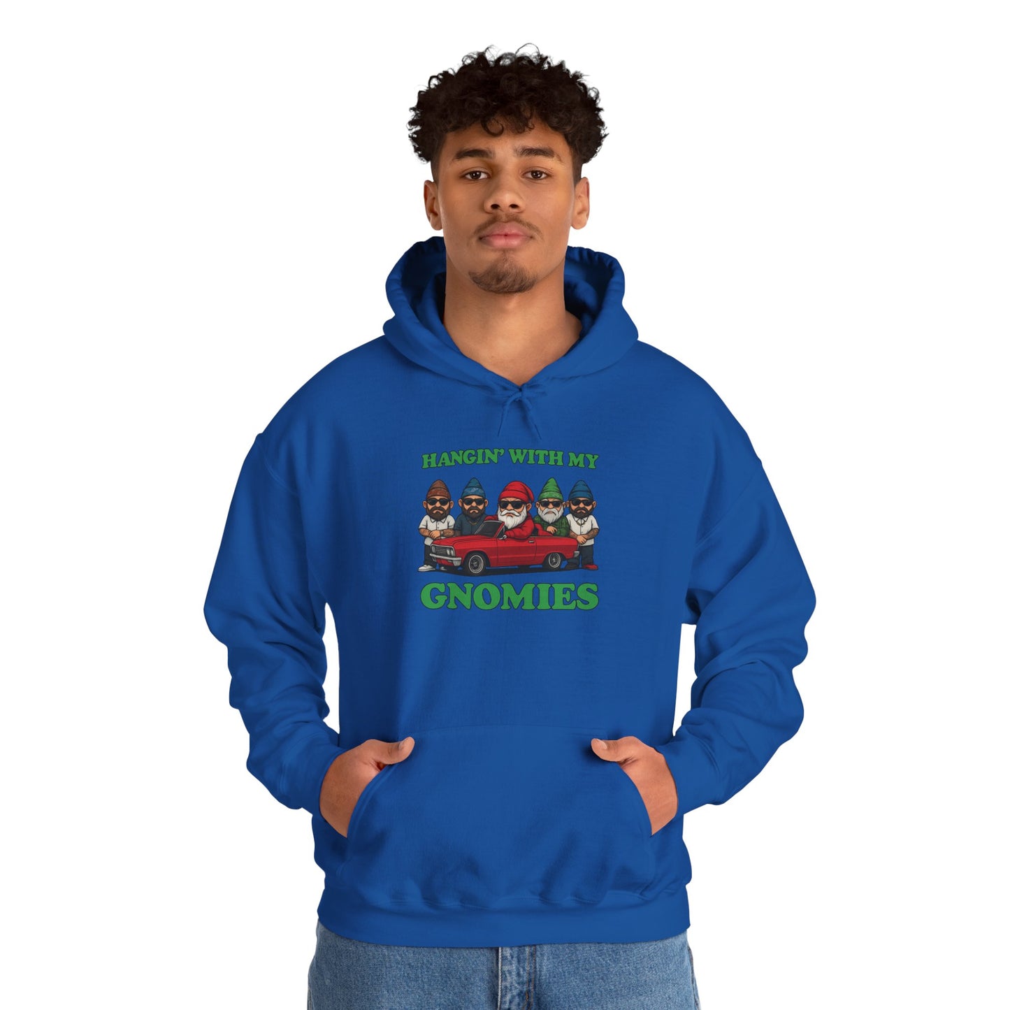 Hangin' With My Gnomies Hoodie — Funny Gnome Christmas Pullover