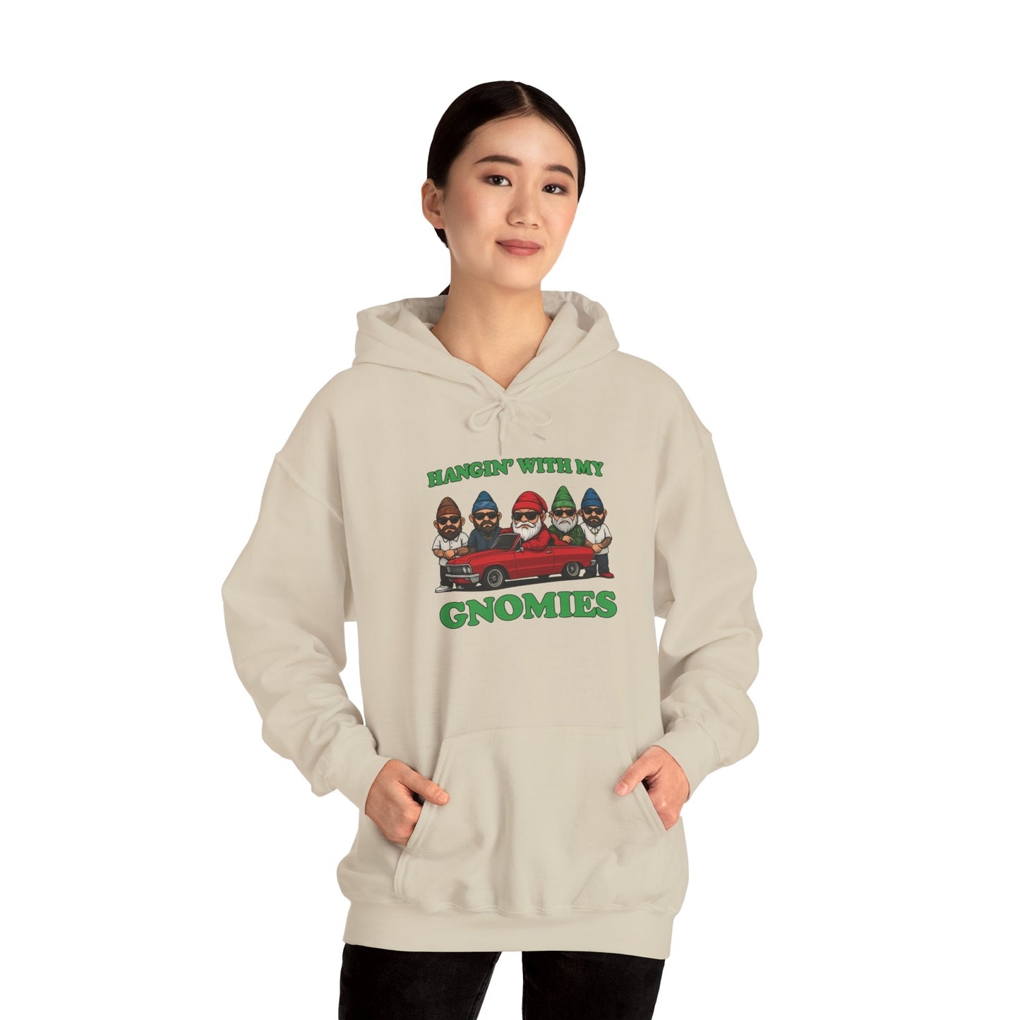 Hangin' With My Gnomies Hoodie — Funny Gnome Christmas Pullover