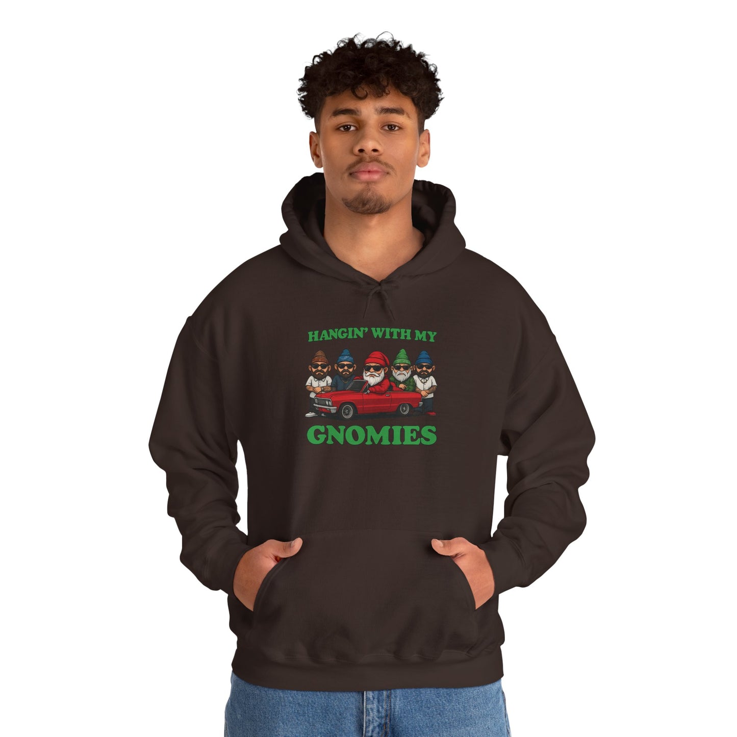 Hangin' With My Gnomies Hoodie — Funny Gnome Christmas Pullover