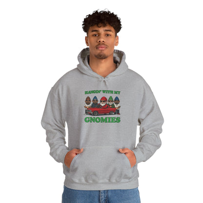 Hangin' With My Gnomies Hoodie — Funny Gnome Christmas Pullover
