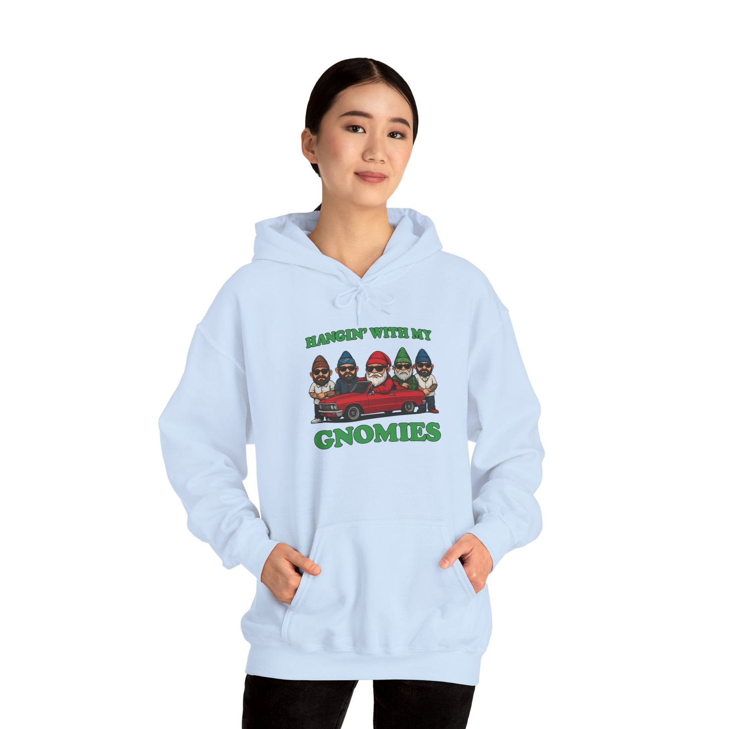 Hangin' With My Gnomies Hoodie — Funny Gnome Christmas Pullover