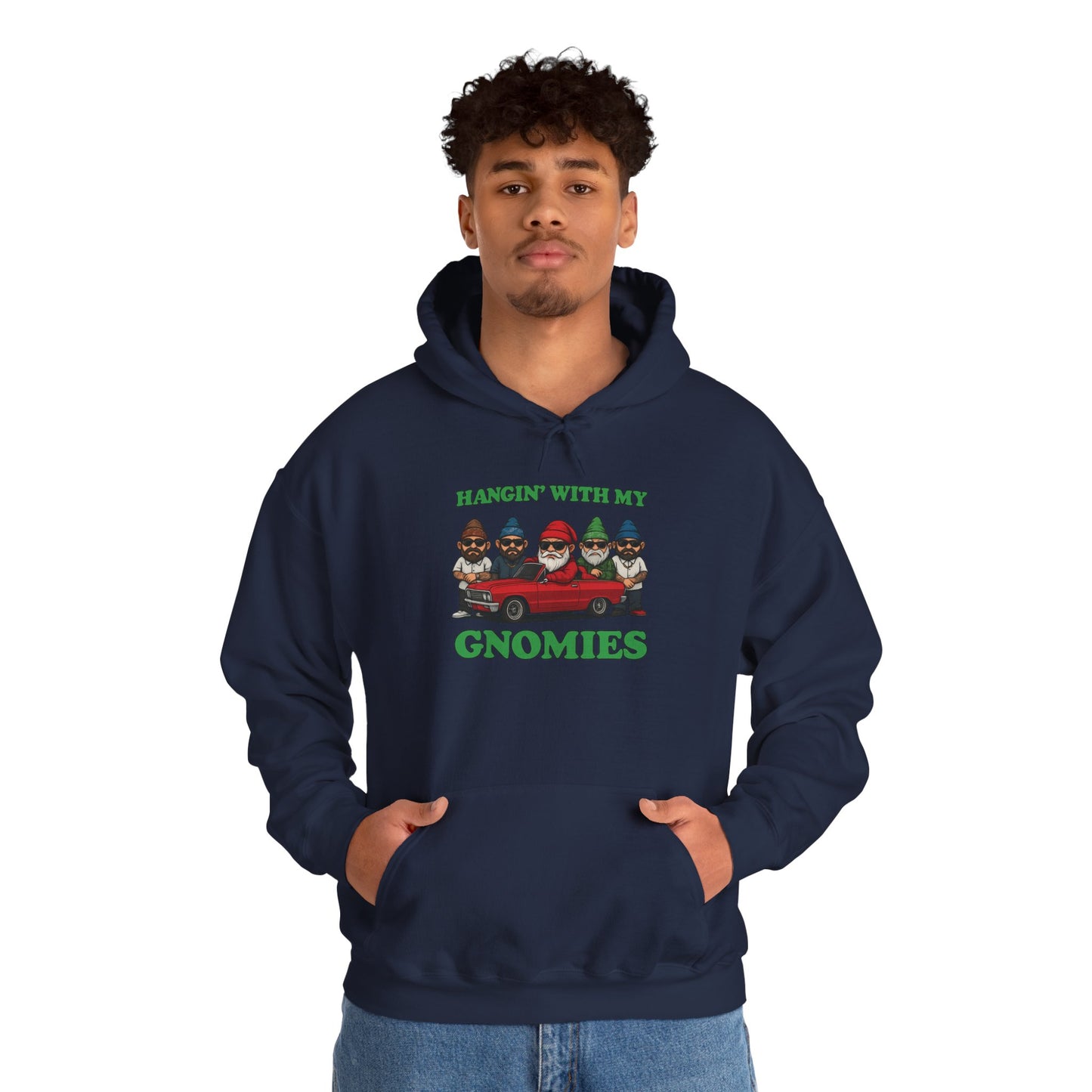 Hangin' With My Gnomies Hoodie — Funny Gnome Christmas Pullover