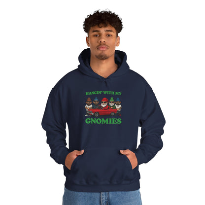 Hangin' With My Gnomies Hoodie — Funny Gnome Christmas Pullover
