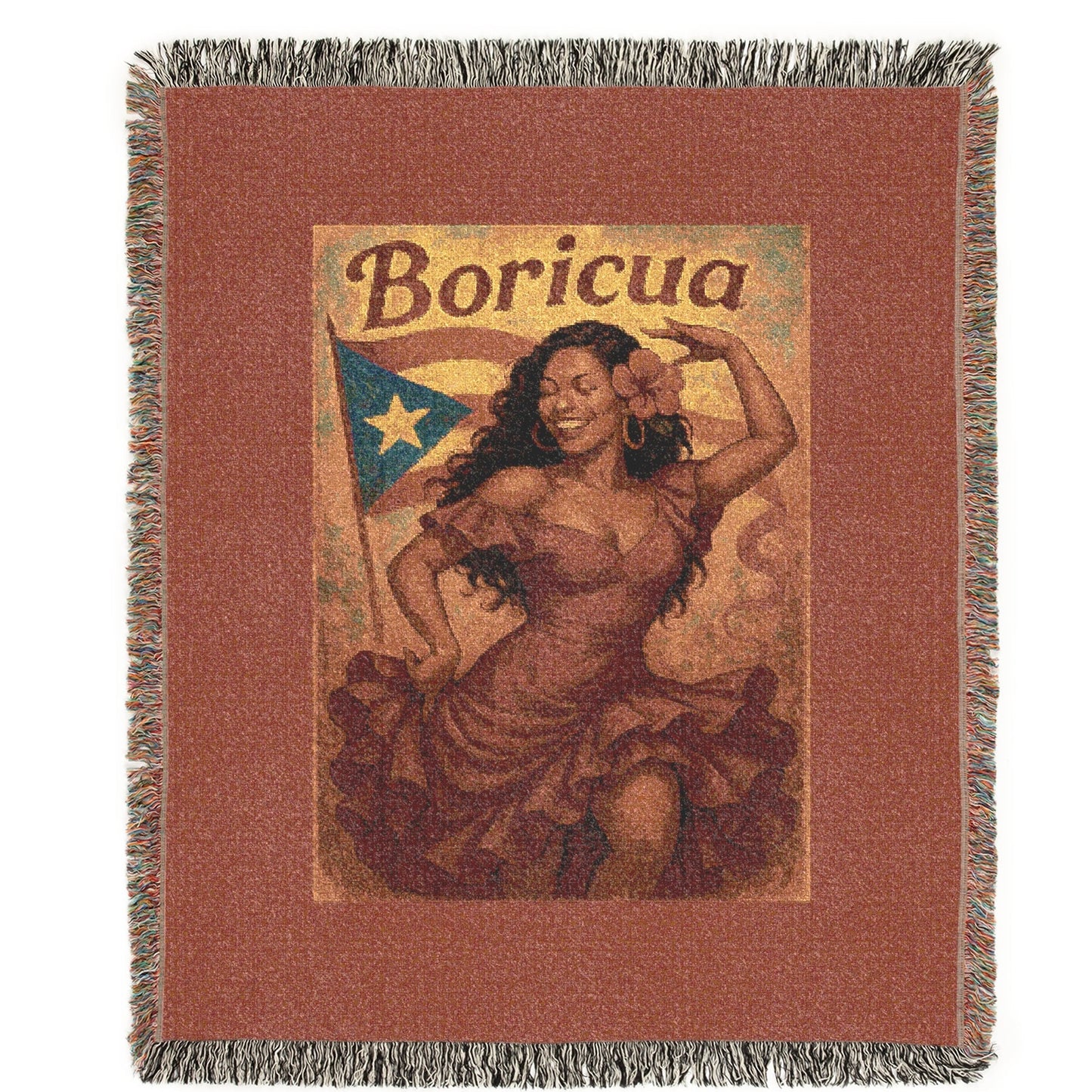 Boricua Woven Blanket