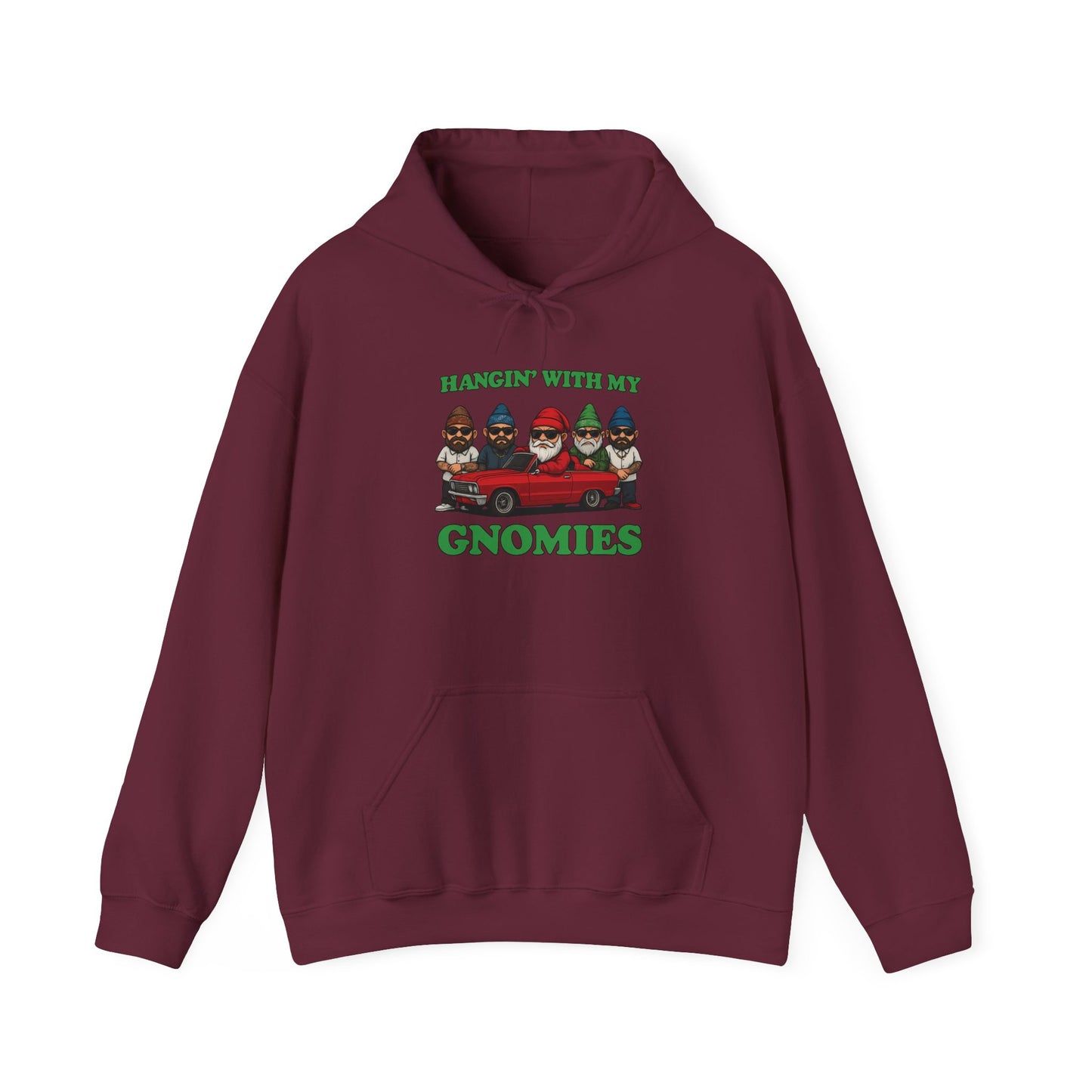 Hangin' With My Gnomies Hoodie — Funny Gnome Christmas Pullover