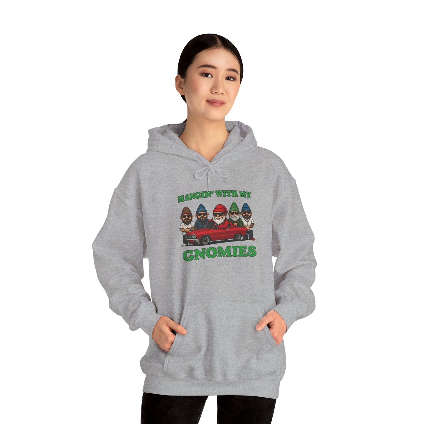 Hangin' With My Gnomies Hoodie — Funny Gnome Christmas Pullover