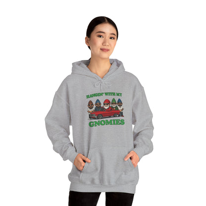 Hangin' With My Gnomies Hoodie — Funny Gnome Christmas Pullover