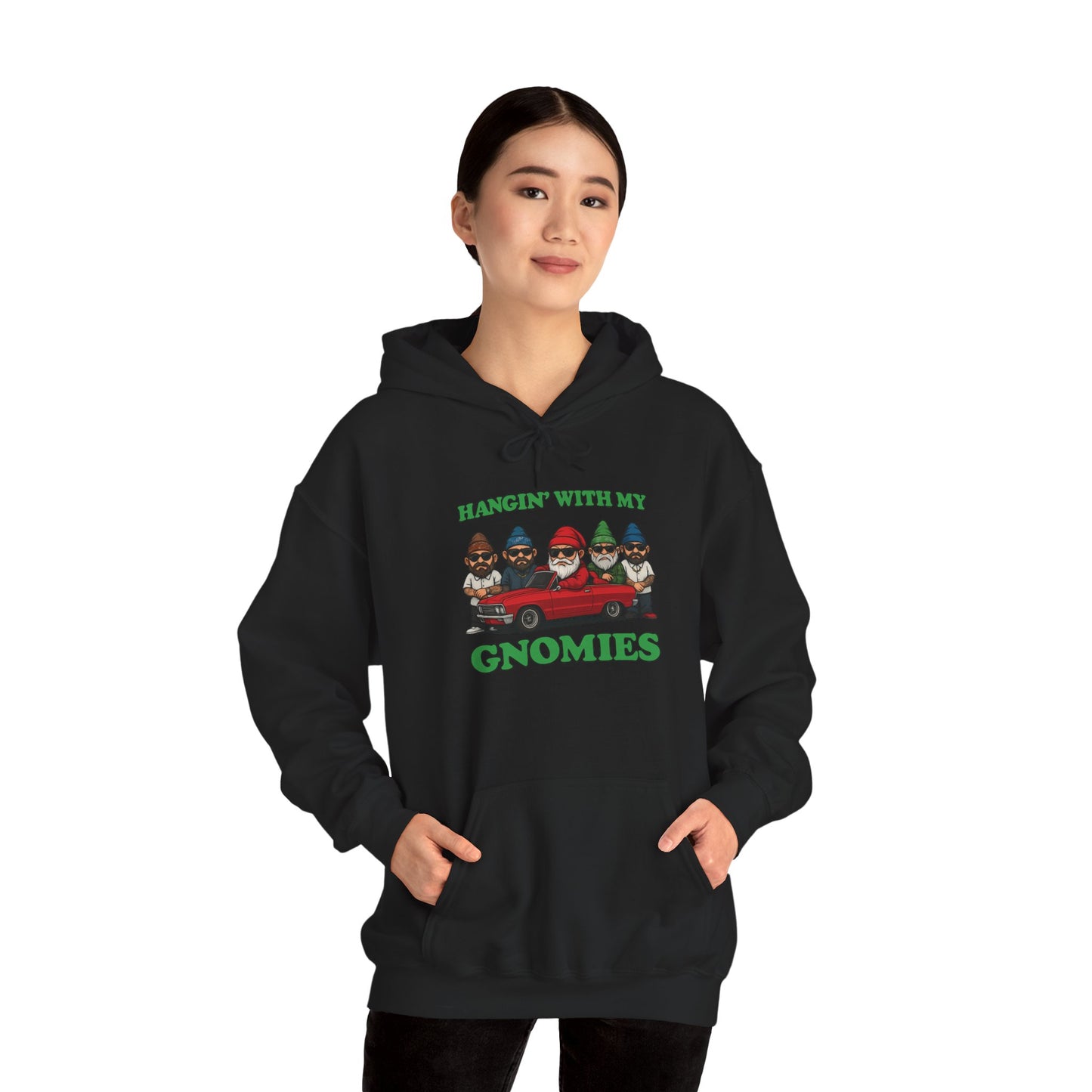 Hangin' With My Gnomies Hoodie — Funny Gnome Christmas Pullover