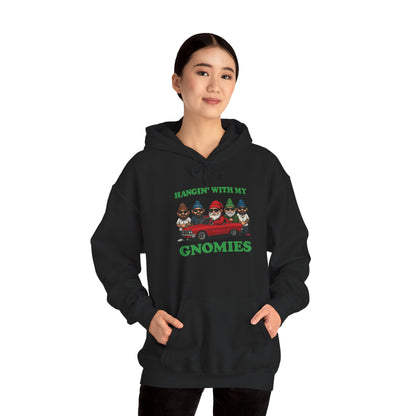 Hangin' With My Gnomies Hoodie — Funny Gnome Christmas Pullover
