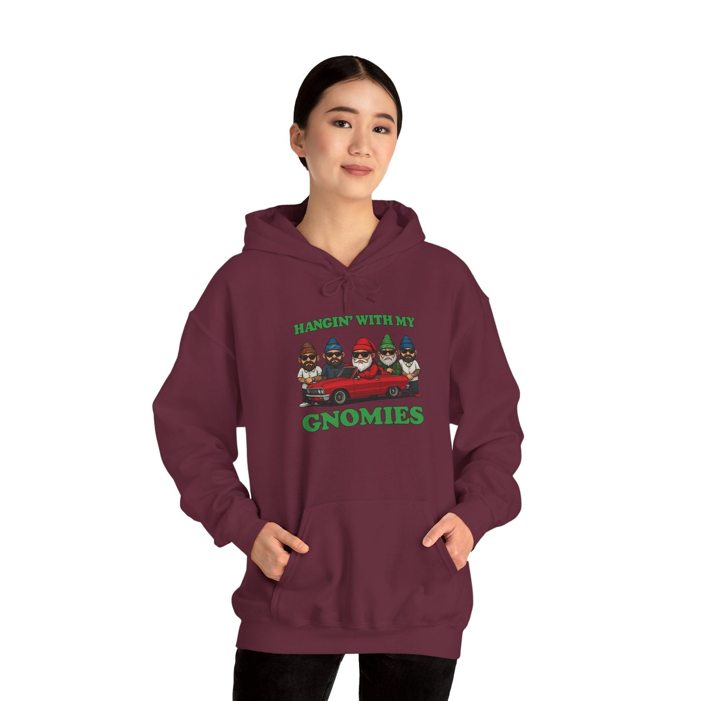 Hangin' With My Gnomies Hoodie — Funny Gnome Christmas Pullover