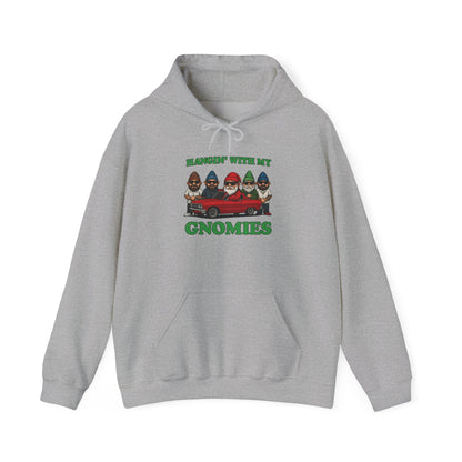 Hangin' With My Gnomies Hoodie — Funny Gnome Christmas Pullover