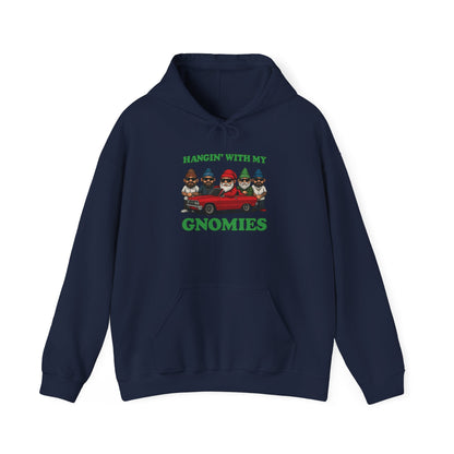Hangin' With My Gnomies Hoodie — Funny Gnome Christmas Pullover
