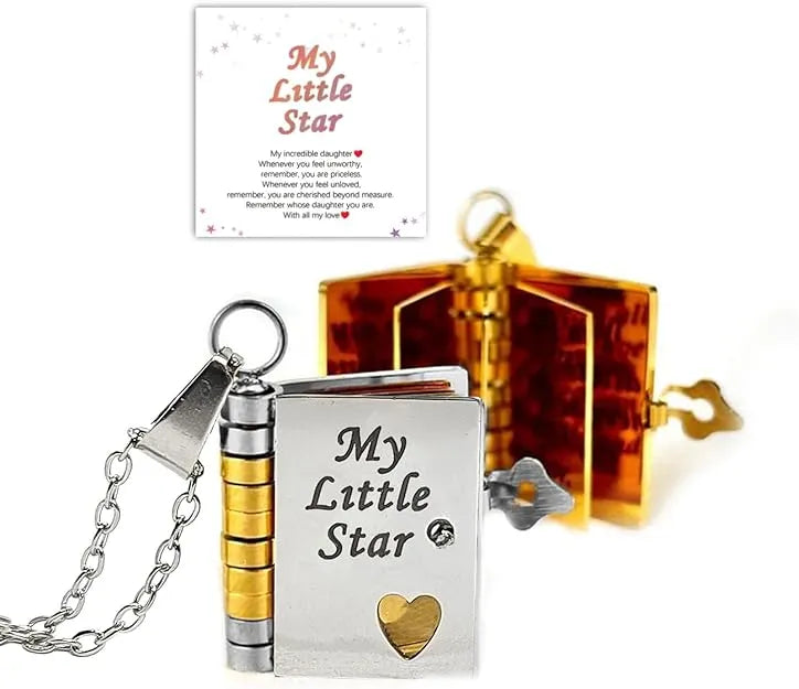 Daughter's Treasure Book Necklace