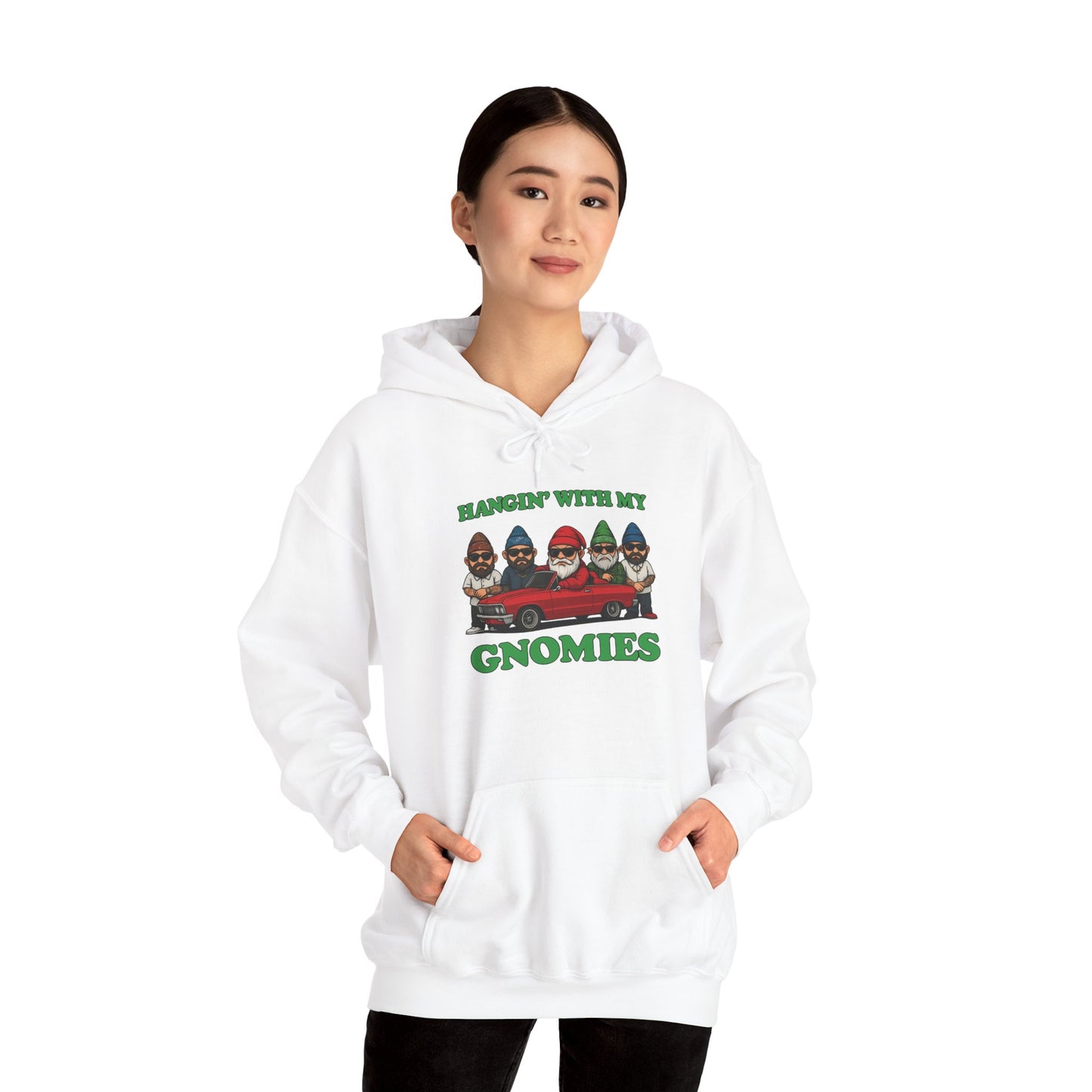 Hangin' With My Gnomies Hoodie — Funny Gnome Christmas Pullover