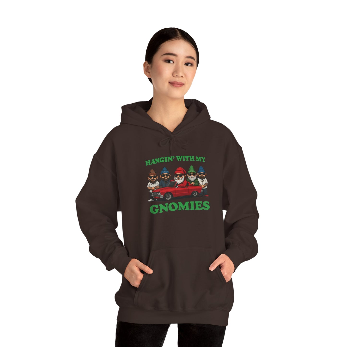 Hangin' With My Gnomies Hoodie — Funny Gnome Christmas Pullover