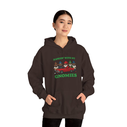 Hangin' With My Gnomies Hoodie — Funny Gnome Christmas Pullover