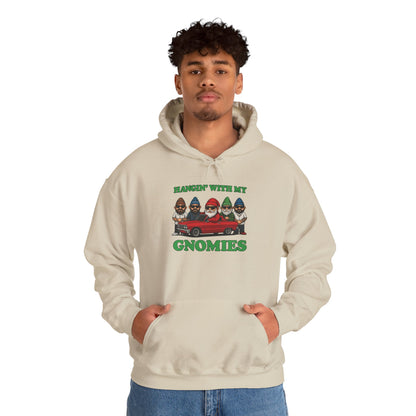 Hangin' With My Gnomies Hoodie — Funny Gnome Christmas Pullover