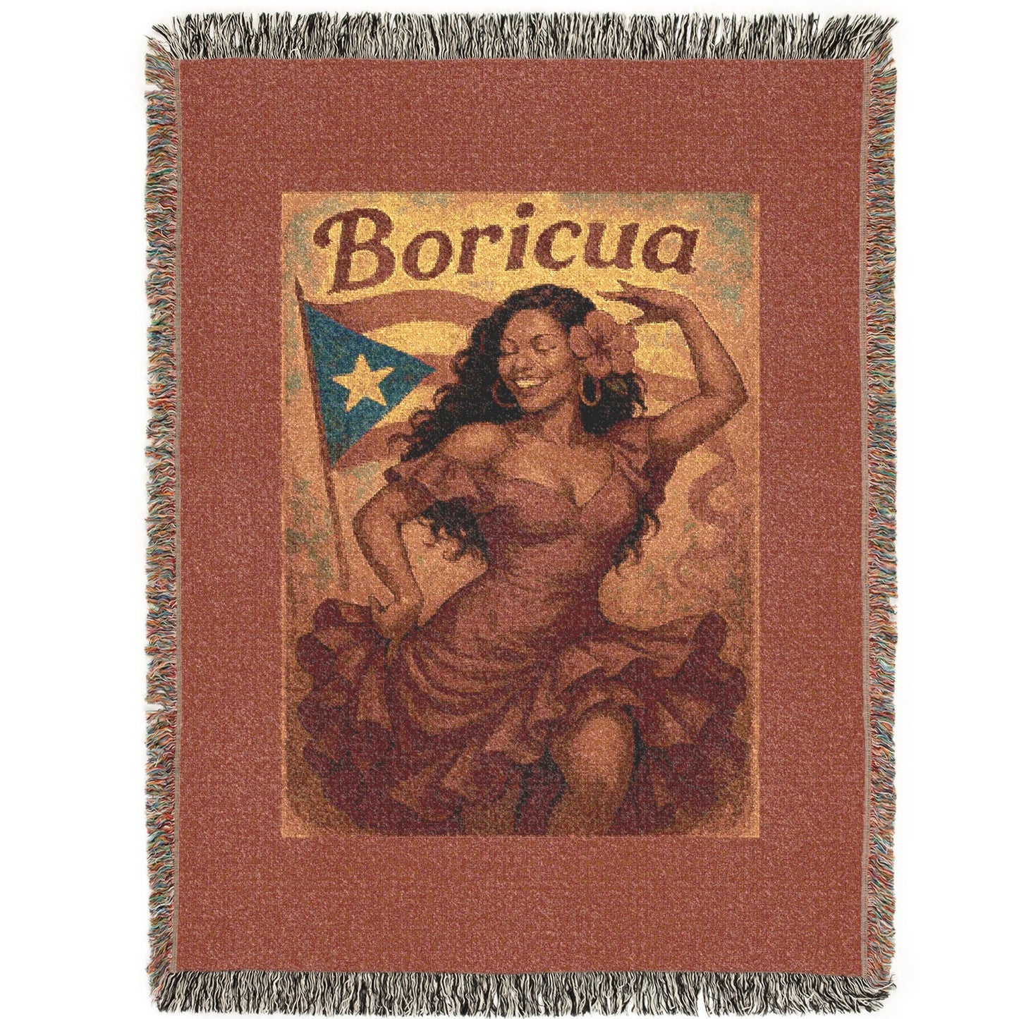 Boricua Woven Blanket