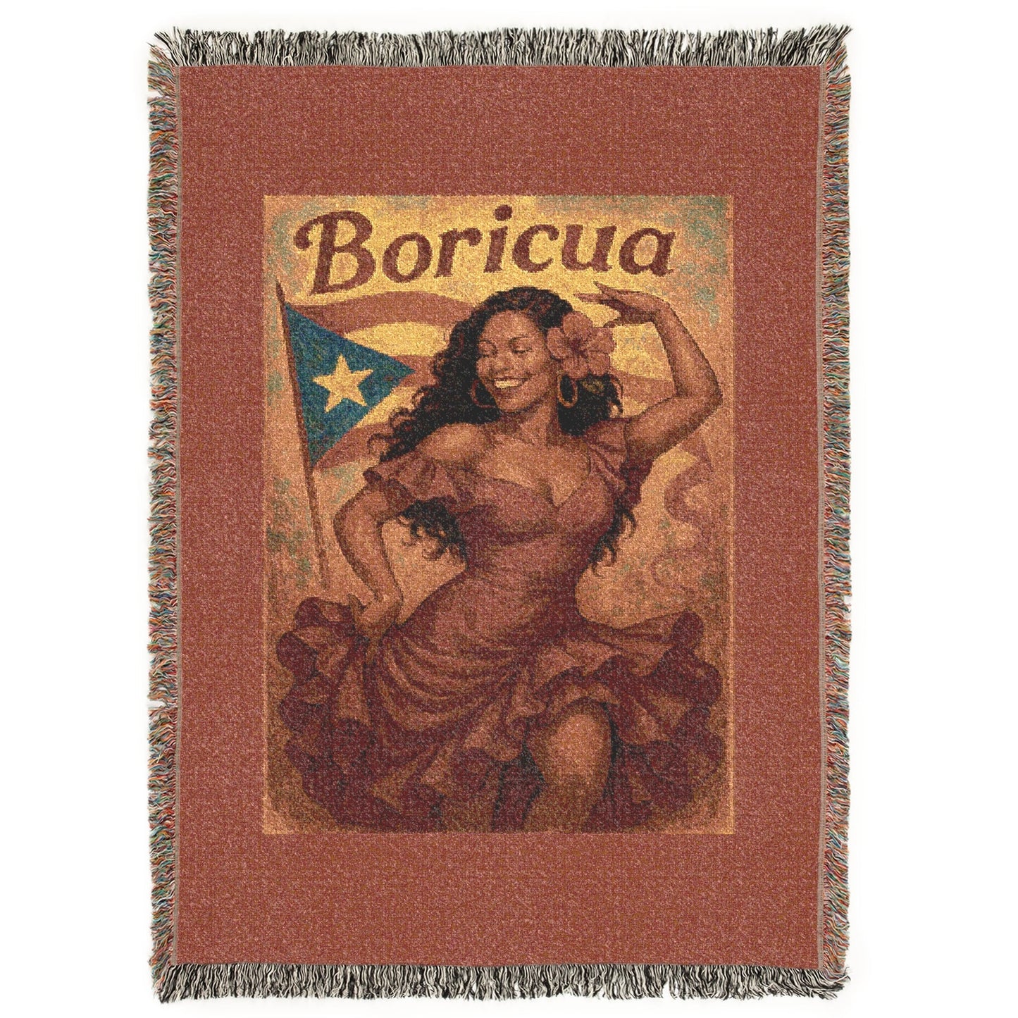 Boricua Woven Blanket
