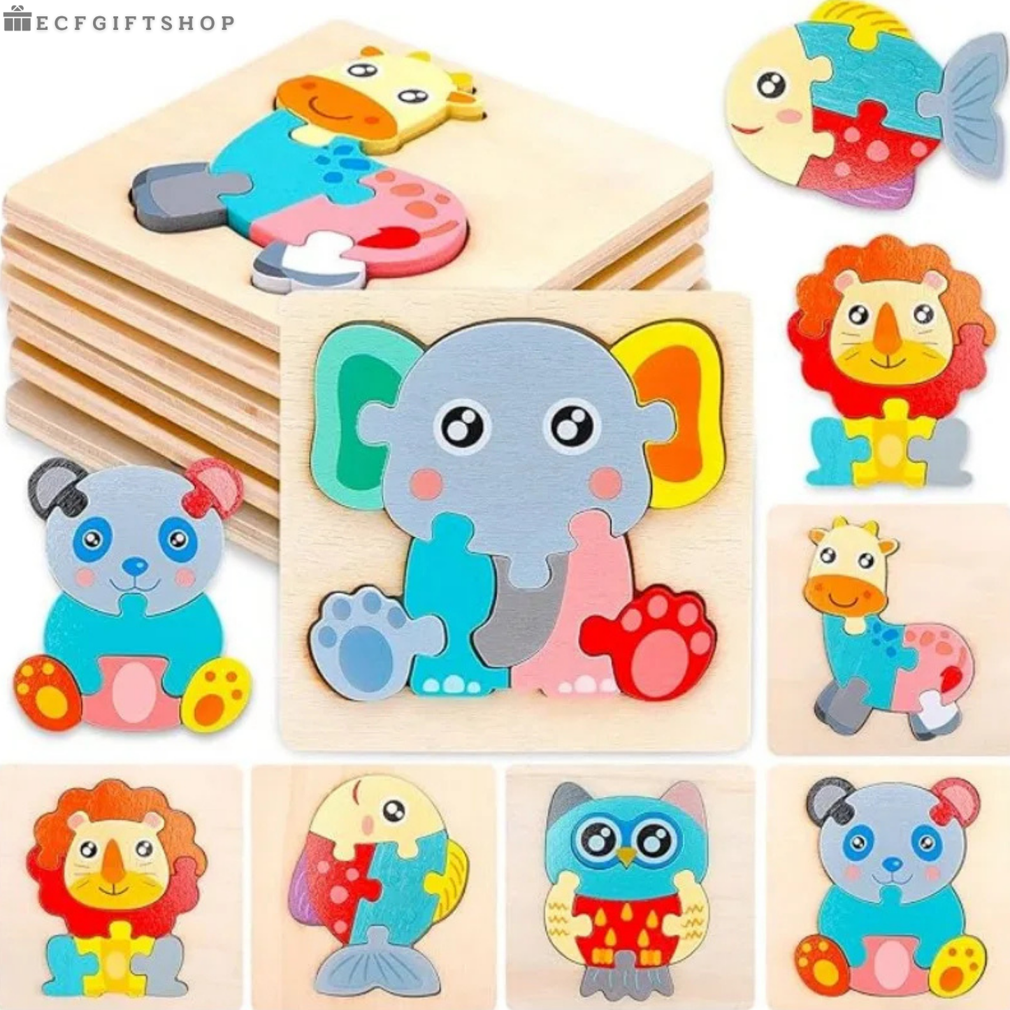 Smart Play Wooden Puzzle Set