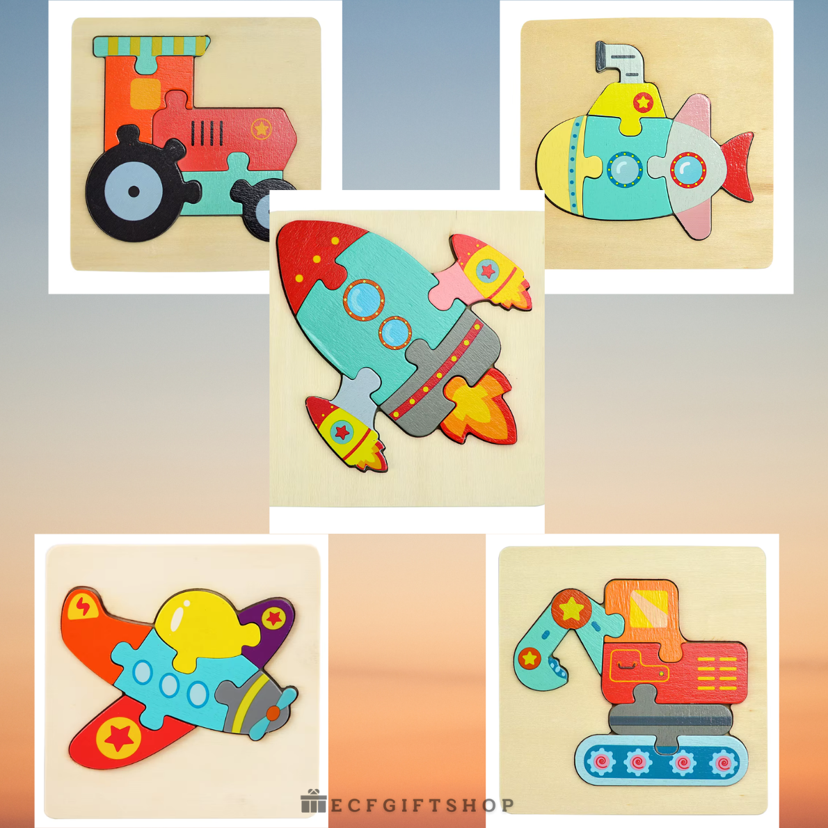 Smart Play Wooden Puzzle Set