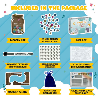 Magnetic Reward Jar for Kids – Encourage Good Habits with Every Star 🌟