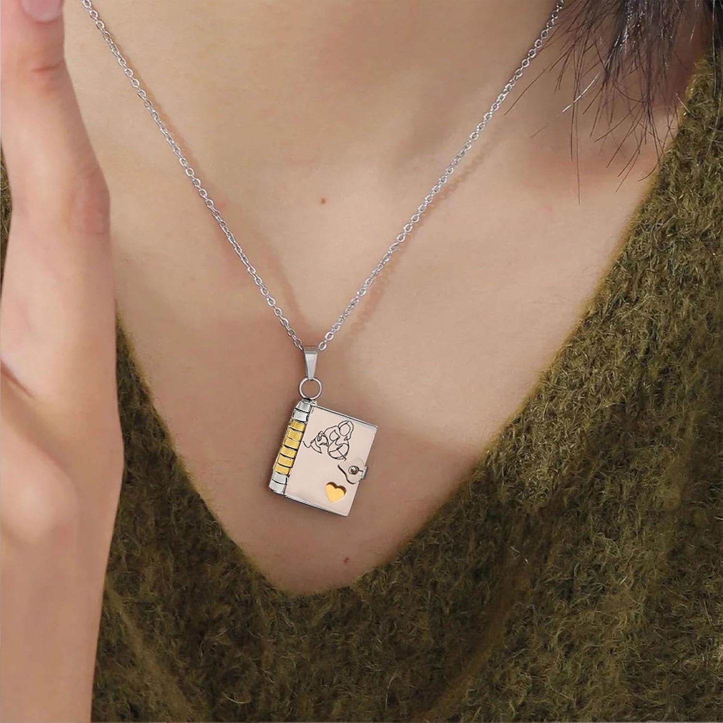 Daughter's Treasure Book Necklace