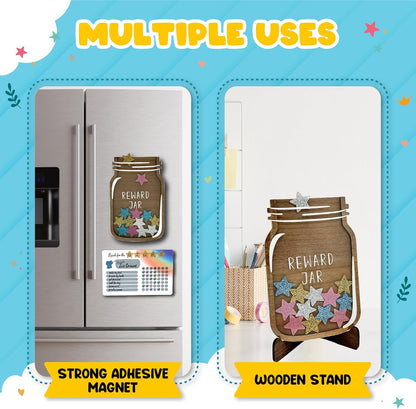 Magnetic Reward Jar for Kids – Encourage Good Habits with Every Star 🌟